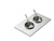 Vollrath 8242214 21.13" W x 12.75" D Round Stainless Steel Plain Edge Miramar Single Size Template