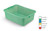 Vollrath 1517-C19 20" W x 15" D x 5" Deep Green Plastic Perforated Traex Color Mate Drain Box