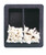 Vollrath FMS-3 6 1/2"W x 7 1/2"D x 7 1/4"H Black ABS Plastic Flush Mount (2) Compartments Includes Mounting Hardware Straw Holder