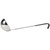 Vollrath 4981220 12 Oz. 18/8 Stainless Steel 11 Ga. 12 1/8" Grooved Hooked Black Kool-Touch Handle with Satin Finish One-Piece Heavy Duty Ladle