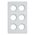 Vollrath 8241920 21.13" W x 12.75" D Plastic White Stone Round Miramar Template