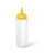 Vollrath 2808-1308 8 Oz. Standard Cap Polyethylene Clear Bottle with Yellow Cap Traex Color-Mate Squeeze Bottle Dispenser