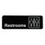Vollrath 4517 3" x 9" White on Black Restroom Sign