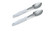 Vollrath 6414015 13.81" L Heavy Gauge 2.25 Stainless Steel White Nylon Ergonomic Handle Ergo Grip Heavy Duty Spoon