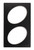Vollrath 8243218 21.13" W x 12.75" D Plastic Oval Solid Black Miramar Single Size Template for Miramar Cookware