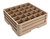 Vollrath CR6BB 19.75" W x 7.13" H x 19.75" D Full Size Beige Co-Polymer Plastic (25) Compartment with 2 Extenders Traex Compartment Rack