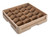 Vollrath CR5 19.75" W x 19.75" D X 3" H Beige Co-Polymer Plastic (20) Compartments Full Size Compartment Rack