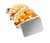 Vollrath 59788 8"L x 4"W x 2"H Stainless Steel 2/3 Compartment Mini Taco Tray