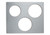 Vollrath 8250614 21.13" W x 25.75" D Round Stainless Steel Plain Edge Miramar Double Size Template
