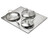 Vollrath 8250614 21.13" W x 25.75" D Round Stainless Steel Plain Edge Miramar Double Size Template