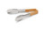 Vollrath 4780660 6" Stainless Steel One-Piece Scalloped Teeth Springless Design Ivory Ergonomic Antimicrobial Kool-Touch Handle Utility Tongs