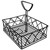 GET 4-931832 9" W x 7" D x 8" H 5 Compartments Black Iron Powder Coated Compartment Caddy