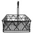 GET 4-931832 9" W x 7" D x 8" H 5 Compartments Black Iron Powder Coated Compartment Caddy