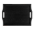 GET RST-1815-1-BK 19" x 14 1/4" Black Wood Look Plastic Room Service Tray