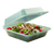 GET EC-10-1-JA  9" W x 3.5" H x 9" D Jade Polypropylene Single Entree 1-Compartment G.E.T Food Container