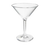GET SW-1407-1-SAN-CL 10 Oz. Clear SAN Martini Glass (1 Dozen Per Case)