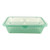 GET EC-16-JA 9" W x 3.5" H x 9" D Jade Polypropylene Flat Top 3-Compartment G.E.T Food Container