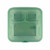 GET EC-16-JA 9" W x 3.5" H x 9" D Jade Polypropylene Flat Top 3-Compartment G.E.T Food Container
