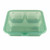 GET EC-16-JA 9" W x 3.5" H x 9" D Jade Polypropylene Flat Top 3-Compartment G.E.T Food Container