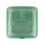 GET EC-12-1-JA 9"L x 9"W x 2-3/4"H 3 Compartment Jade Polypropylene GET Food Container