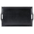 GET RST-2517-1-BK 25" x 16" Rectangular Black Wood Look Plastic Room Service Tray
