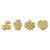 Harold Import 93241 BPA Free Plastic HIC Pie Crust Cutters 4 Piece Set