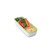 Harold Import 61001 6 1/4" x 2 1/4" x 1 1/2" 2 Compartments Rectangular Plastic Joie Snack On The Go