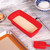 Harold Import 43634 9.05" x 4" x 2.05" Red Silicone Mrs. Anderson's Baking Loaf Pan