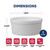 Harold Import 98012 64Oz. Porcelain HIC Souffle
