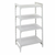 Cambro CPU185484S4PKG 54" W x 18" D x 84" H Speckled Gray Polypropylene 4 Shelves Solid Camshelving Premium Starter Unit