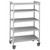 Cambro CPMU214267V5480 42" W x 21" D x 67" H Speckled Gray Polypropylene 5 Shelves Louvered Camshelving Premium Mobile Starter Unit