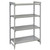 Cambro CPU183072S4480 30" W x 18" D x 72" H Speckled Gray 4 Shelves Solid Camshelving Premium Starter Unit
