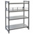 Cambro ESR24423151 42" W x 24" D x 4" H Soft Gray Polypropylene Camshelving Elements Three-Quarter Shelf Rail Kit