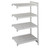 Cambro CPA184272V4480 42" W x 18" D x 72" H Speckled Gray Polypropylene 4 Shelves Louvered Camshelving Premium Add-On Unit
