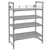 Cambro CPR21363151 21"W x 36"L x 4.25"H Soft Gray Polypropylene Camshelving Premium Three-Quarter Shelf Rail Kit