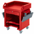 Cambro VCSWR158 52.75" W x 43" H x 32" D Hot Red Double-Wall Polyethylene Versa Cash Register Cart