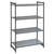 Cambro CBU184864VS4580 4-Tier 600 Lbs. Capacity Per Shelf (400 Lbs. Top Shelf) Brushed Graphite Camshelving Basics Plus Starter Unit