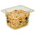 Cambro 84HP150 4" Deep Amber Plastic 1/8 Size H-Pan High Heat Hot Food Pan - 6/Case