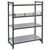 Cambro ESR24303151 30" W x 24" D x 4" H Soft Gray Polypropylene Camshelving Elements Three-Quarter Shelf Rail Kit