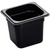 Cambro 66HP110 6" Deep Black Plastic 1/6 Size H-Pan High Heat Hot Food Pan - 6/Case