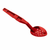 Cambro SPOP11CW404 11" Red Polycarbonate Notched Back Hanging Hole Perforated Deli Spoon - 12/Case