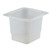 Cambro 65CLRPP190 6 3/8" x 6 15/16" x 5" Deep Translucent Fits 1/6 Size Food Pans H-Pan Colander - 6/Case