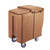 Cambro ICS175T157 175 Lb. Coffee Beige Plastic Mobile SlidingLid Tall Ice Caddy