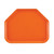 Cambro 1418TR222 14" x 18" Trapezoid Fiberglass Orange Pizzazz Camtray - 12/Case
