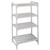 Cambro CPU242464V4480 24" W x 24" D x 64" H Speckled Gray 4 Shelves Vented Camshelving Premium Starter Unit