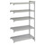 Cambro CPA212484S5PKG 24" W x 21" D x 84" H Speckled Gray Polypropylene 5 Shelves Solid Camshelving Premium Add-On Unit