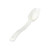 Cambro SPO8CW148 0.5 Oz. White Polycarbonate Hanging Hole Solid Salad Spoon - 12/Case