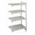 Cambro CPA245472V4480 54" W x 24" D x 72" H Speckled Gray Polypropylene 4 Shelves Louvered Camshelving Premium Add-On Unit