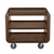 Cambro SC337S131 41.50" W x 37.10" H x 23.80" D Dark Brown Polyethylene Ribbed Shelves Service Cart Pro