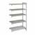 Cambro CPA247284VS5PKG 72" W x 24" D x 84" H Speckled Gray 5 Shelves Vented and Solid Camshelving Premium Add-On Unit